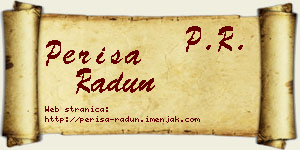 Periša Radun vizit kartica